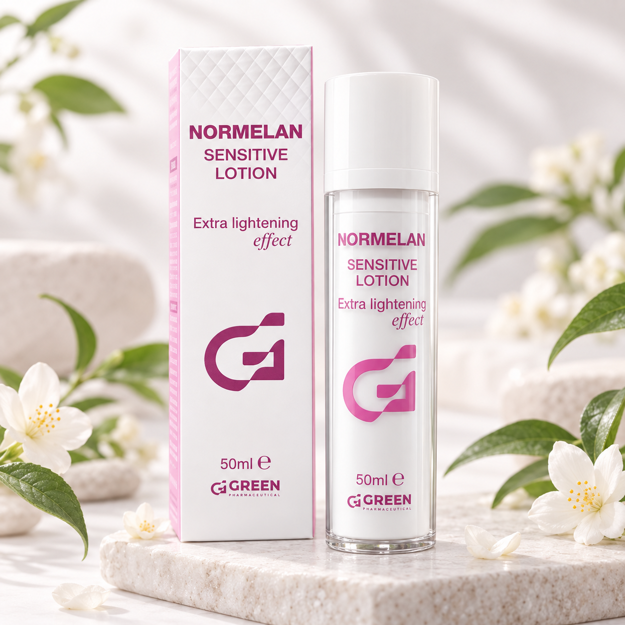 Normelan Sensitive Lightening Lotion (50ml) G Green Pharmaceutical Skin Lightening Lotion  Pinky Cosmetics