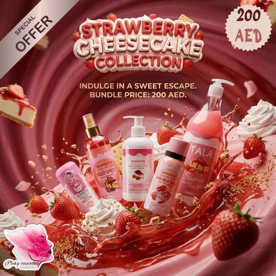 Strawberry Cheesecake Body Care Set - Sweet Hydration Bundle - offer set - Watsons -- United Arab Emirates -- Pinky Cosmetics
