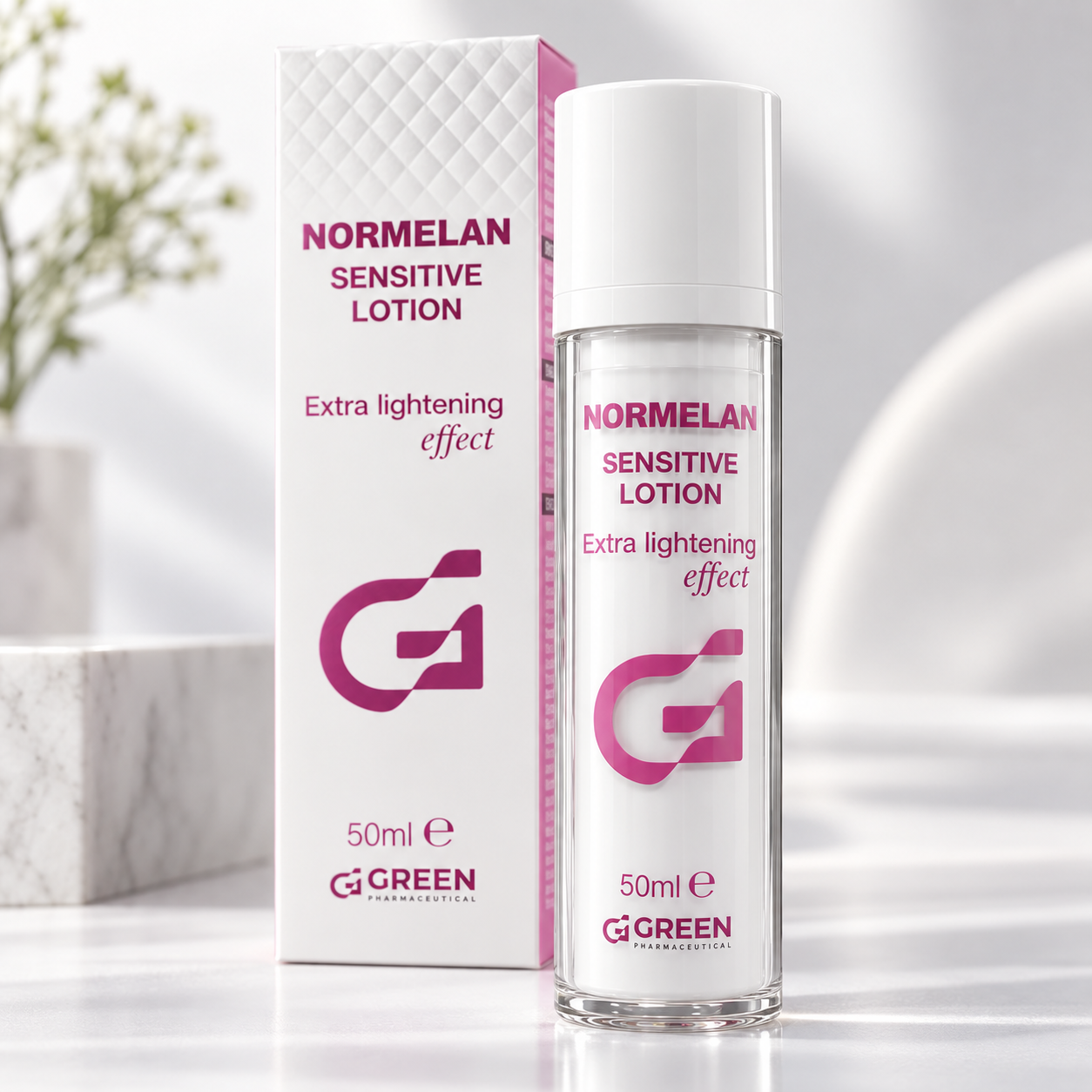 Normelan Sensitive Lightening Lotion (50ml) G Green Pharmaceutical Skin Lightening Lotion  Pinky Cosmetics