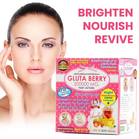 Gluta Berry Drink for Skin Whitening - 200000 mg Anti-Aging - - Pinky Cosmetics -- United Arab Emirates -- Pinky Cosmetics