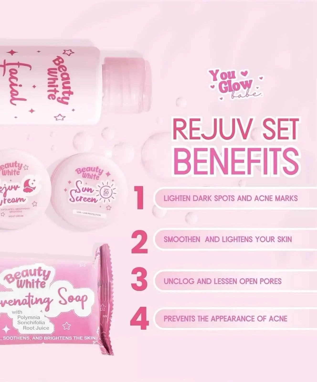 You Glow Babe Pink Cosmetics Skincare Bundle Set - - Pinky Cosmetics -- United Arab Emirates -- Pinky Cosmetics