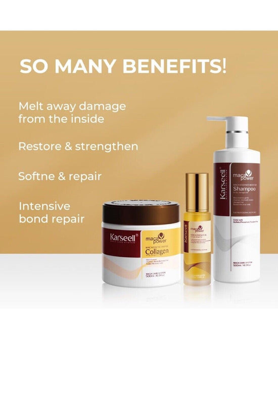 Karseell Magic Power Collagen Set - Ultimate Hair Repair - Hair set (shampoo, mask, oil) - Karseell -- United Arab Emirates -- Pinky Cosmetics