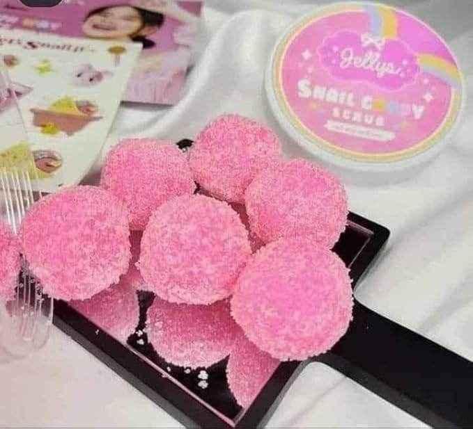 Jellys Snail Candy Body Scrub – Pink Exfoliating Balls - Body Care - Jellys -- United Arab Emirates -- Pinky Cosmetics
