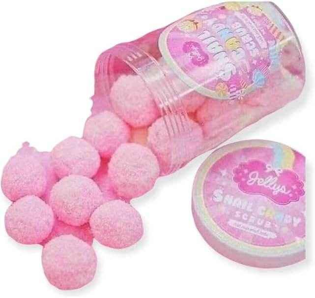 Jellys Snail Candy Body Scrub – Pink Exfoliating Balls - Body Care - Jellys -- United Arab Emirates -- Pinky Cosmetics