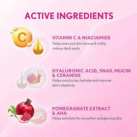 Snail White Glow Body Cream – Pomegranate & AHA - Body Care - Snail White -- United Arab Emirates -- Pinky Cosmetics