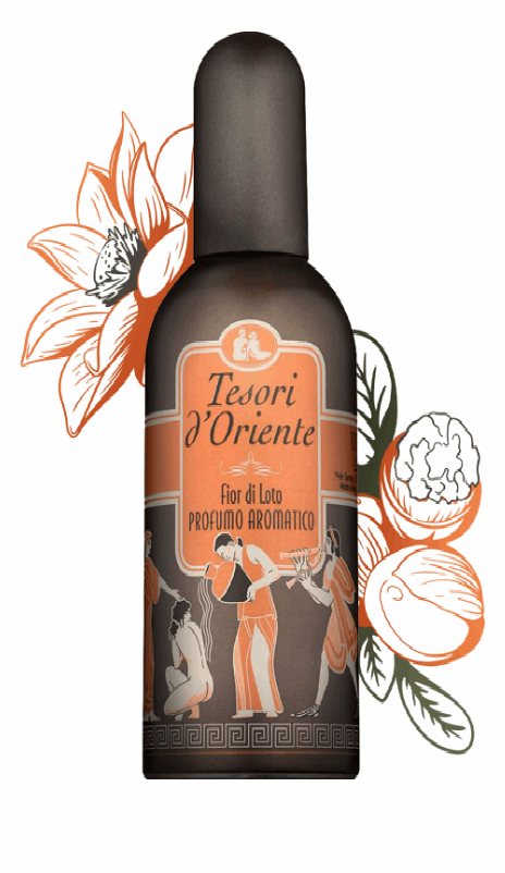 Tesori fragrance spray in a decorative bottle with floral design for a captivating aromatic experience