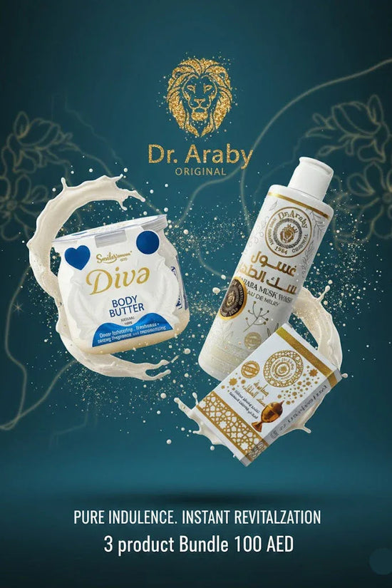 Tahara Musk Wash Set + Diva Body Butter - Intimate Wash Set - Dr.Araby -- United Arab Emirates -- Pinky Cosmetics