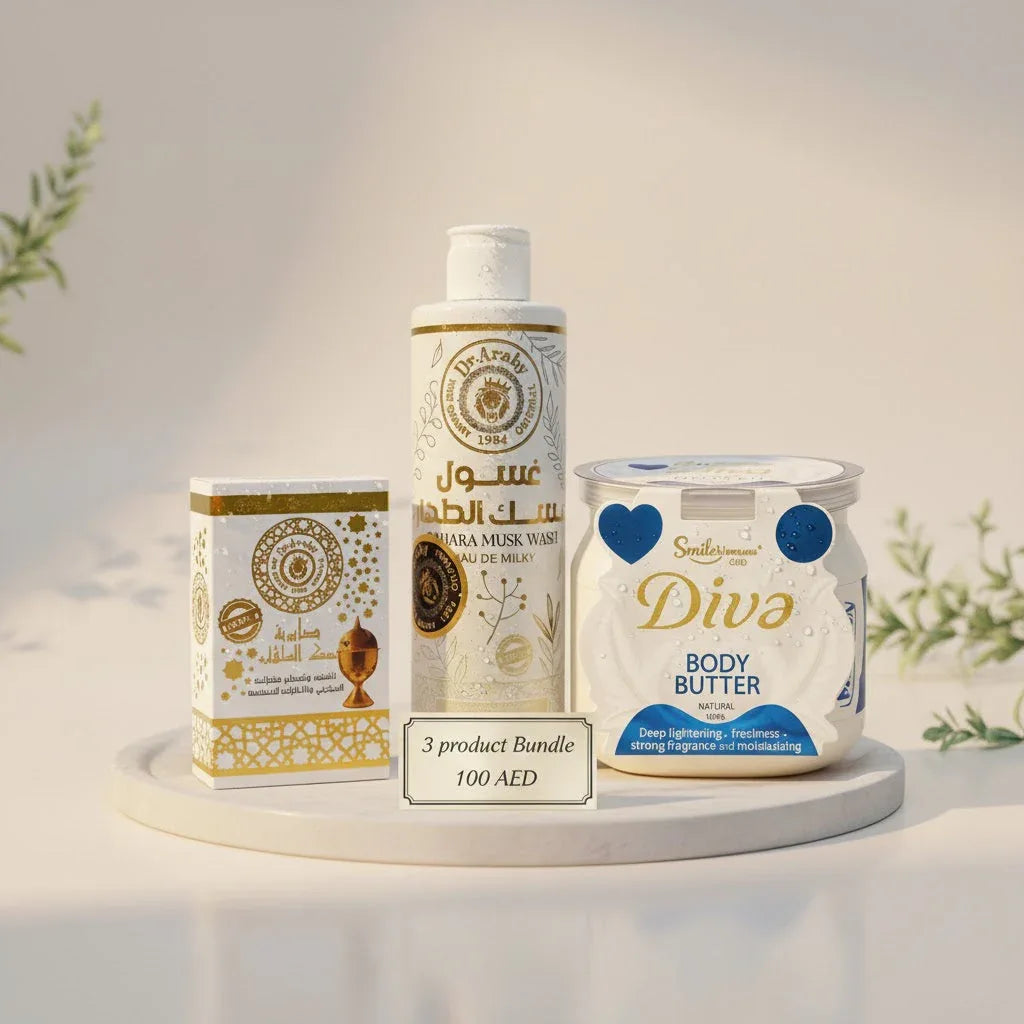 Tahara Musk Wash Set + Diva Body Butter - Intimate Wash Set - Dr.Araby -- United Arab Emirates -- Pinky Cosmetics